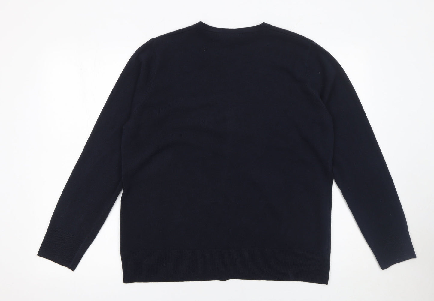 BHS Women’s Black V-Neck Button Cardigan Size 20 Acrylic Knit