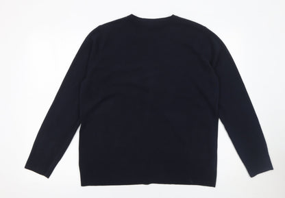 BHS Women’s Black V-Neck Button Cardigan Size 20 Acrylic Knit