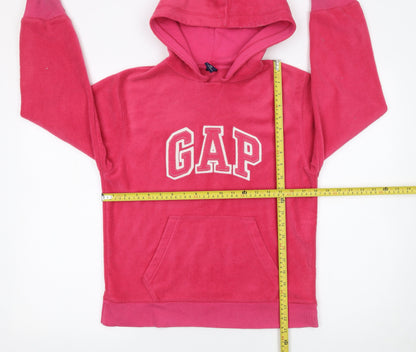 GAP Kids Girls Pink Fleece Pullover Hoodie Size 10 Years Logo Hooded Sweatshirt