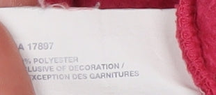 GAP Kids Girls Pink Fleece Pullover Hoodie Size 10 Years Logo Hooded Sweatshirt