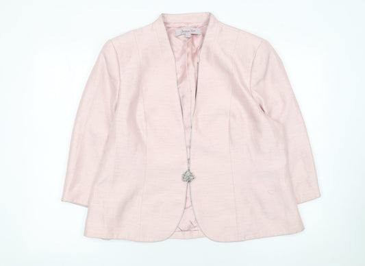 Jacques Vert Women Pink Size 18 Shawl Collar Lined Suit Jacket
