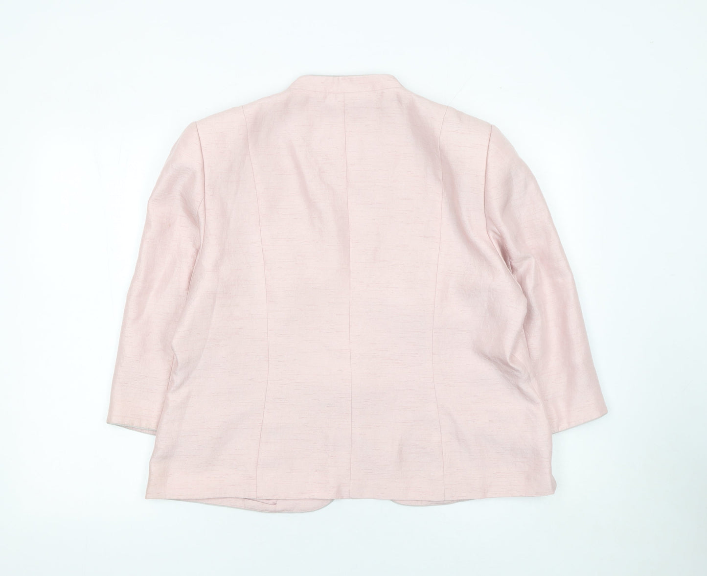 Jacques Vert Women Pink Size 18 Shawl Collar Lined Suit Jacket