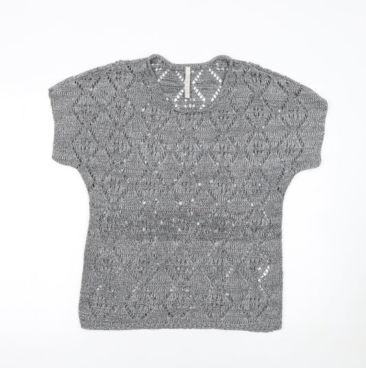 Womens UK Size S Leo & Nicole Grey Pullover Jumper