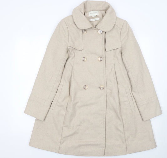 Womens UK Size 10 Monsoon Beige Pea Coat
