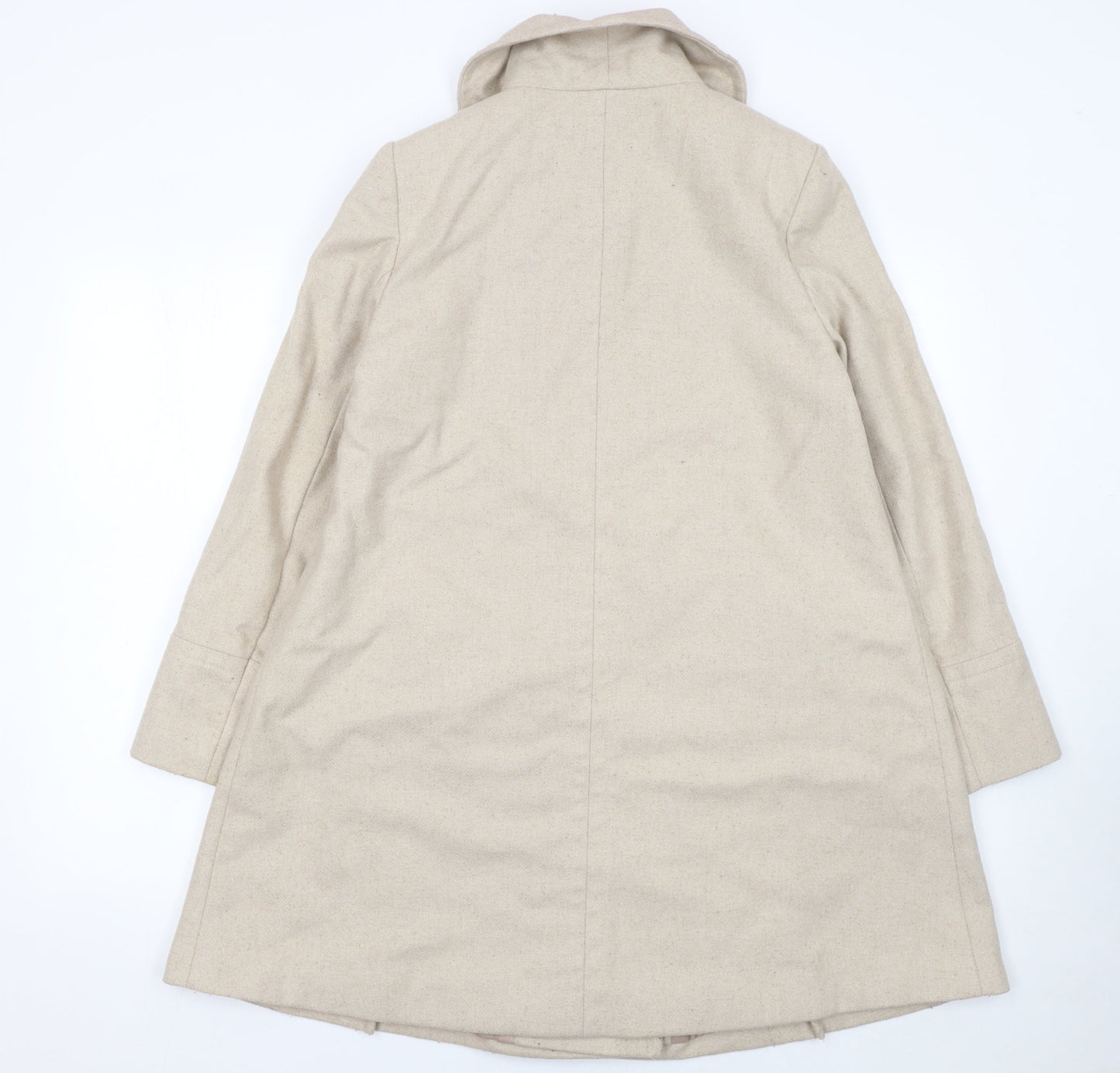 Womens UK Size 10 Monsoon Beige Pea Coat