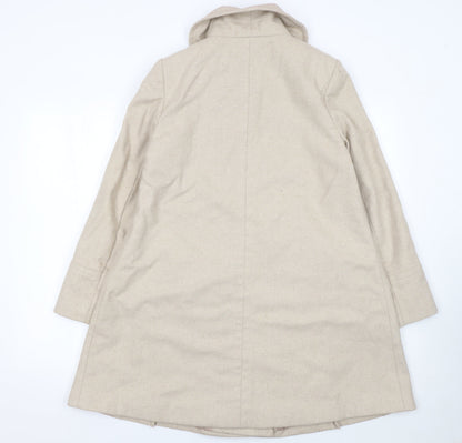 Womens UK Size 10 Monsoon Beige Pea Coat
