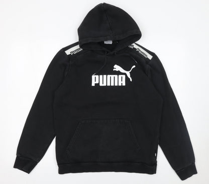 Mens UK Size M PUMA Black Pullover Hoodie