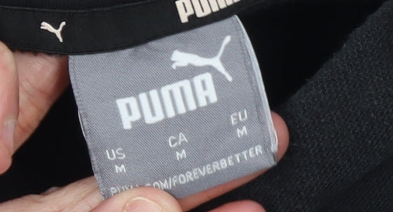 Mens UK Size M PUMA Black Pullover Hoodie