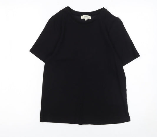 Papaya Women’s Black Short Sleeve Basic T-Shirt UK 8