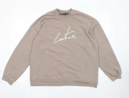 Mens UK Size S Couture Beige Pullover Sweatshirt