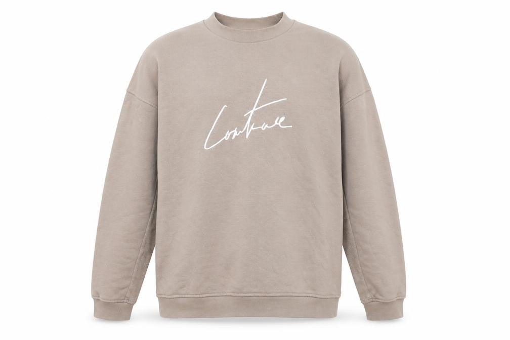 Mens UK Size S Couture Beige Pullover Sweatshirt