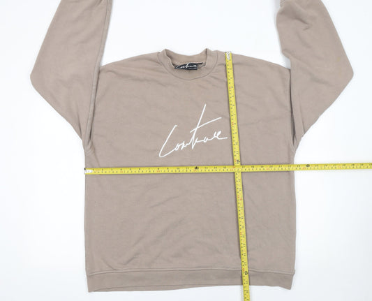 Mens UK Size S Couture Beige Pullover Sweatshirt