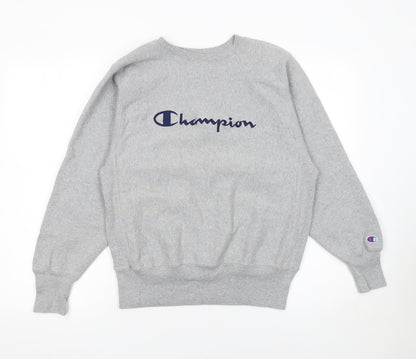 Womens UK Size M Champion Grey Pullover Sweatshirt