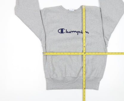 Womens UK Size M Champion Grey Pullover Sweatshirt