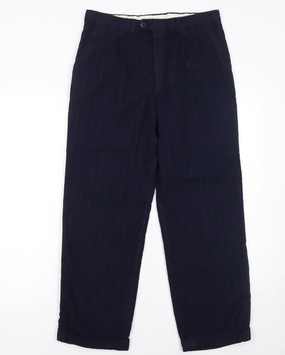 Jaeger Womens Blue Wool Pinstripe Dress Pants Size 20