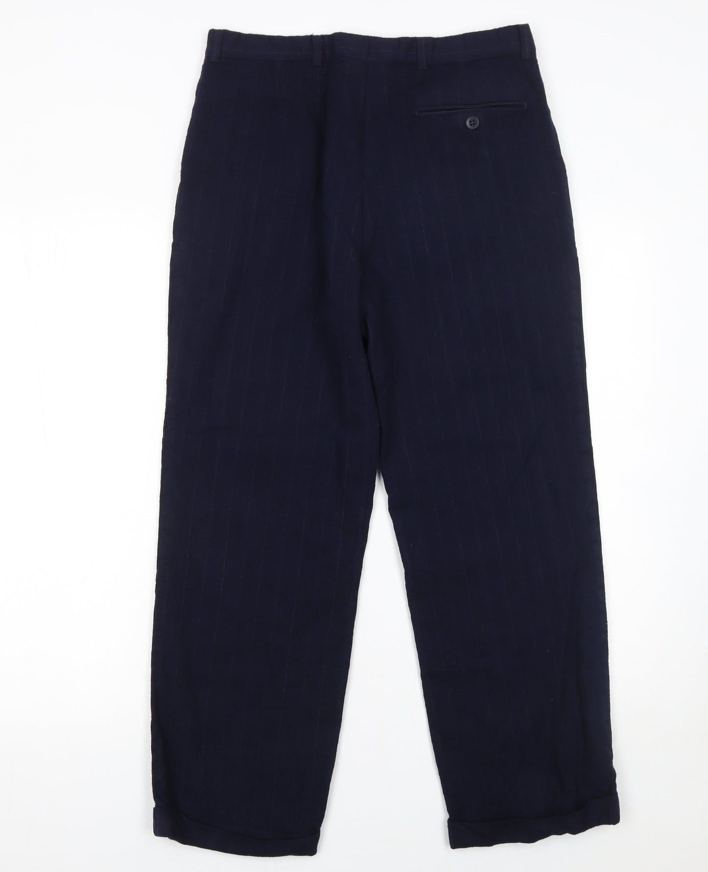 Jaeger Womens Blue Wool Pinstripe Dress Pants Size 20
