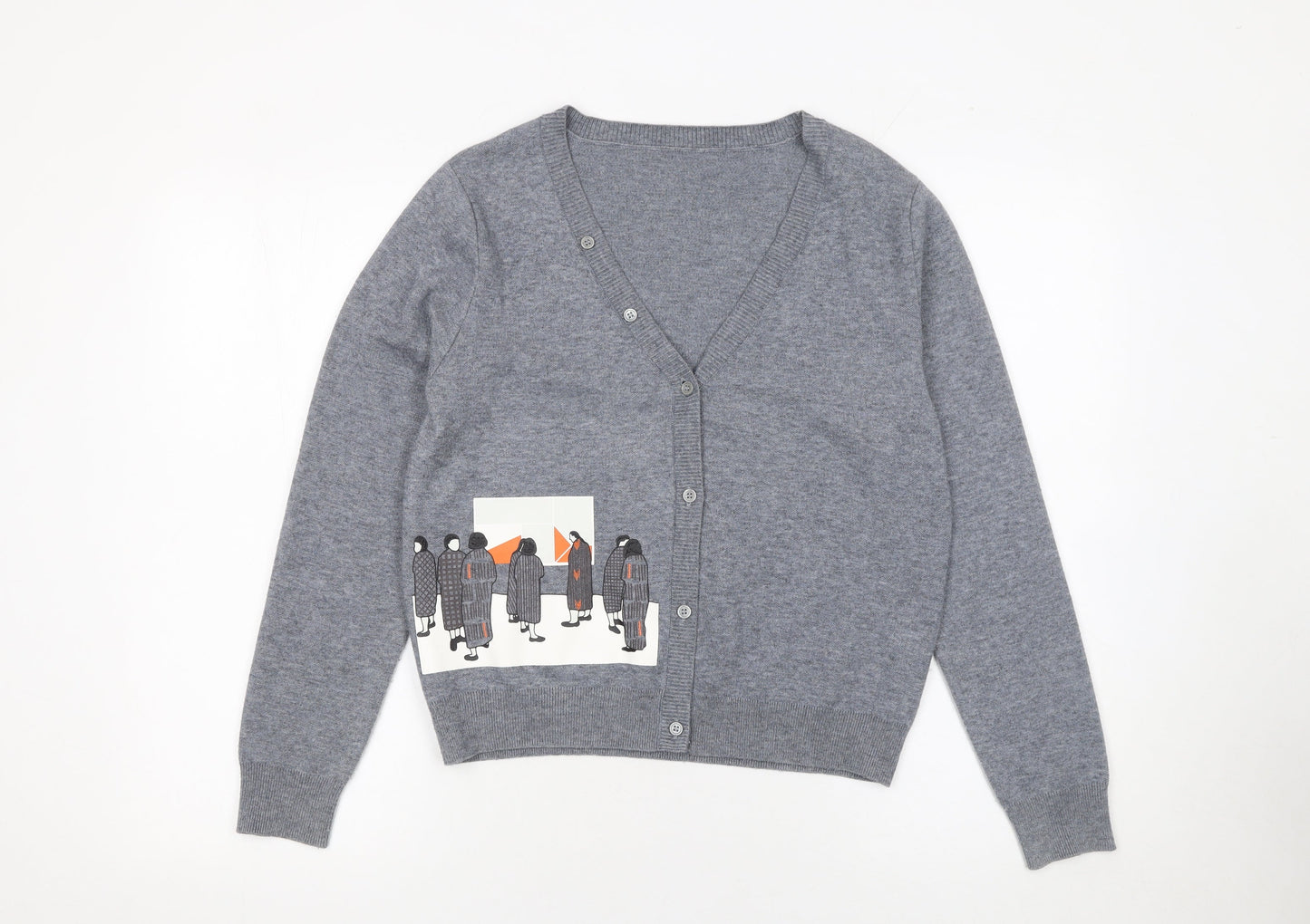 Girls UK Size M GMXY Grey Cardigan Jumper