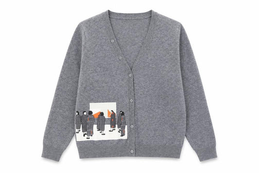 Girls UK Size M GMXY Grey Cardigan Jumper