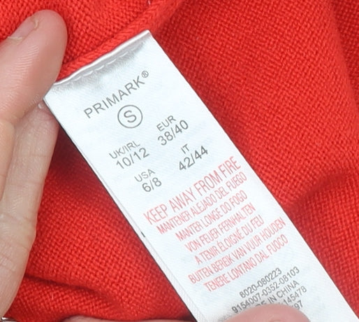 Womens UK Size 10 Primark Red Pullover Jumper