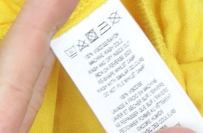 French Connection Women's Yellow Off Shoulder Jersey Blouse Size S