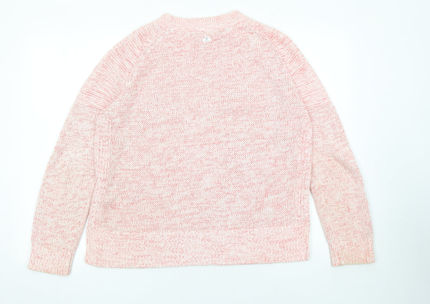Barbour Women's Pink Cotton Chunky Knit Jumper UK 14