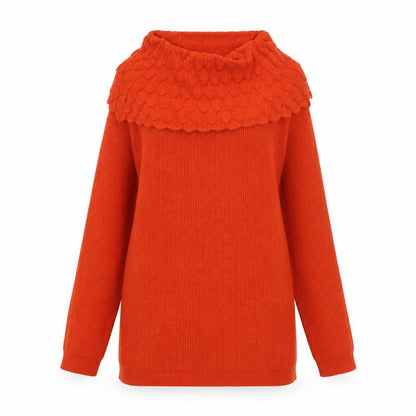Womens UK Size One Size MC Lorene Orange Pullover Jumper