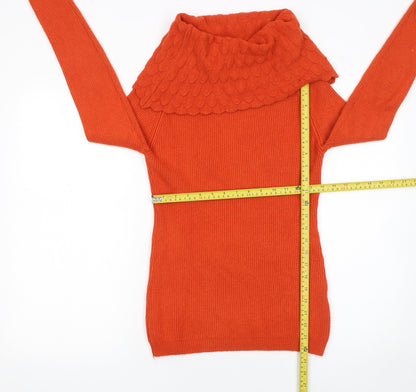 Womens UK Size One Size MC Lorene Orange Pullover Jumper