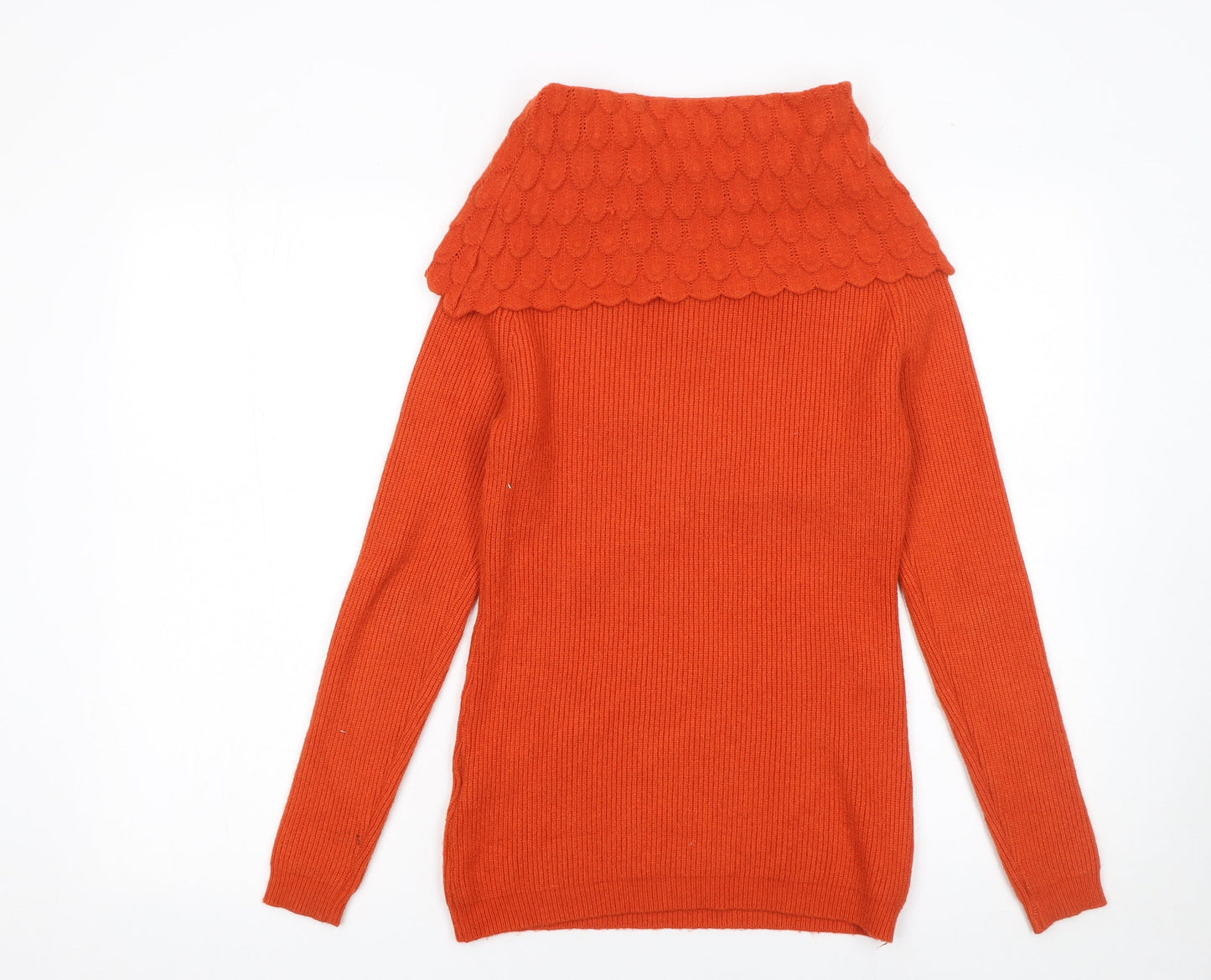 Womens UK Size One Size MC Lorene Orange Pullover Jumper