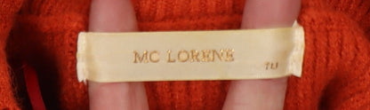 Womens UK Size One Size MC Lorene Orange Pullover Jumper