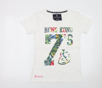 Womens UK Size 10 Kukri White Basic T-Shirt