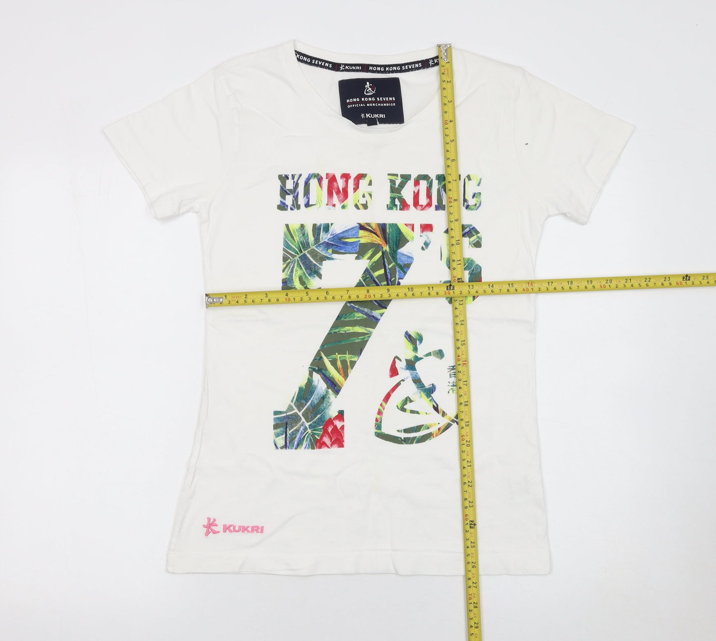 Womens UK Size 10 Kukri White Basic T-Shirt