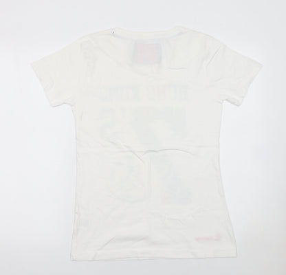 Womens UK Size 10 Kukri White Basic T-Shirt