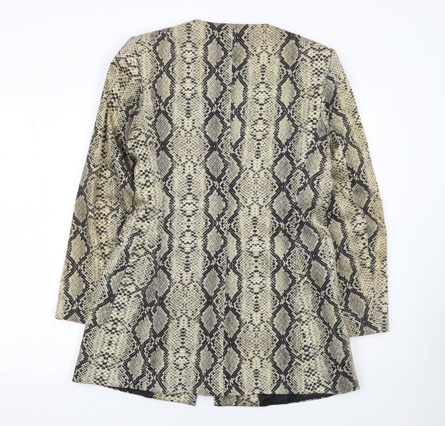 Womens UK Size 16 Zara Beige Overcoat