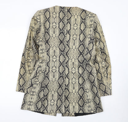 Womens UK Size 16 Zara Beige Overcoat