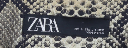 Womens UK Size 16 Zara Beige Overcoat