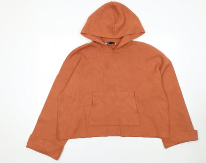 Womens UK Size M Zara Brown Pullover Hoodie