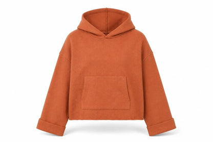 Womens UK Size M Zara Brown Pullover Hoodie