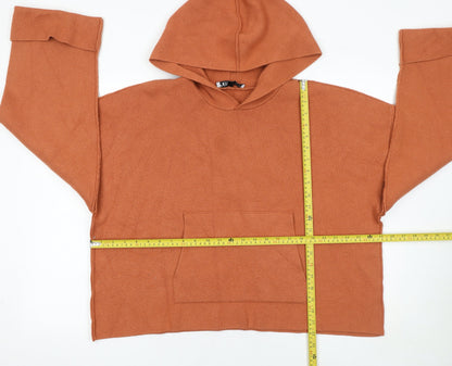 Womens UK Size M Zara Brown Pullover Hoodie