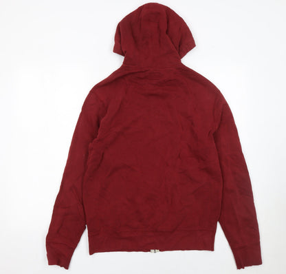 Mens UK Size S Converse Red Full Zip Hoodie