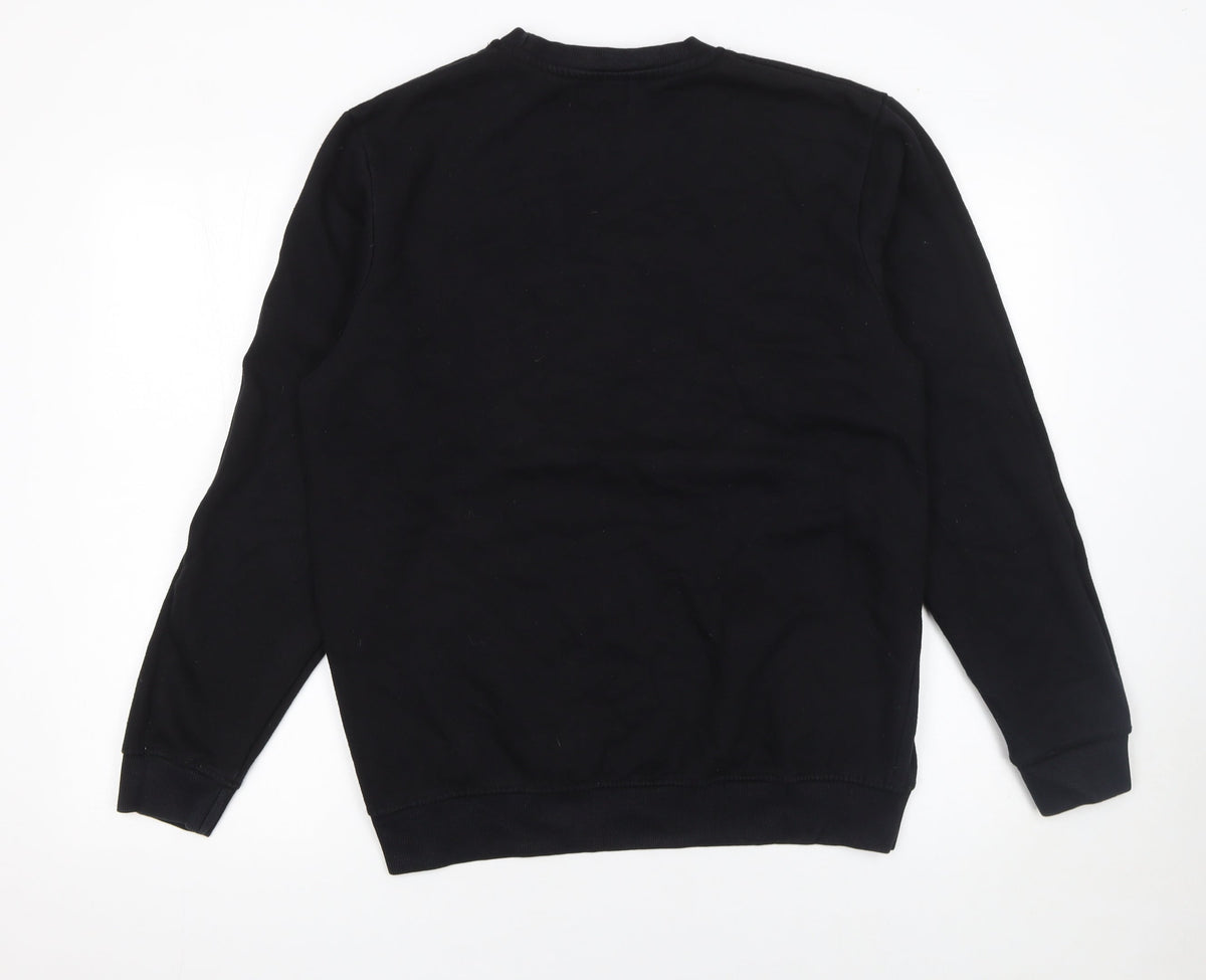 Mens UK Size L boohooMAN Black Pullover Sweatshirt