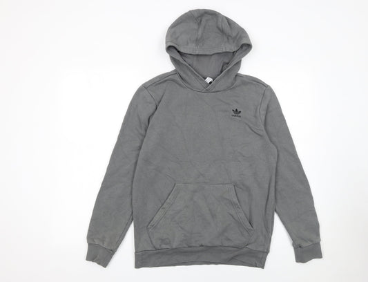 Boys UK Size 13-14 Years adidas Grey Pullover Hoodie