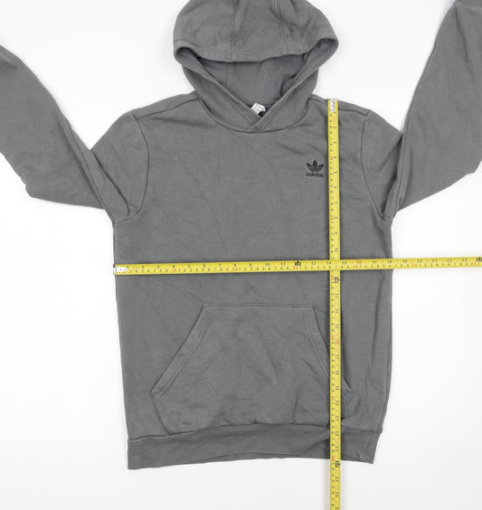 Boys UK Size 13-14 Years adidas Grey Pullover Hoodie