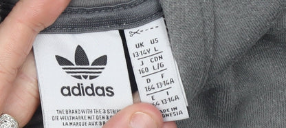 Boys UK Size 13-14 Years adidas Grey Pullover Hoodie