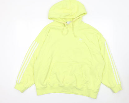 Adidas Women’s Yellow Hoodie Size 10 Pullover Cotton Casual