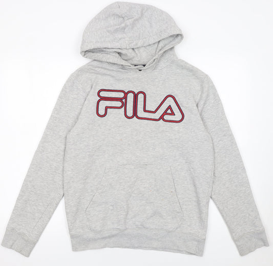 Mens UK Size S FILA Grey Pullover Hoodie