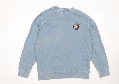 Mens UK Size M Marks and Spencer Blue Pullover Sweatshirt