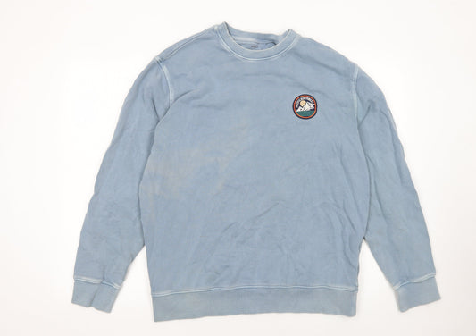 Mens UK Size M Marks and Spencer Blue Pullover Sweatshirt