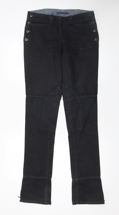 Ralph Lauren Women's Black Skinny Jeans Size 27/34 Stretch Mid Rise