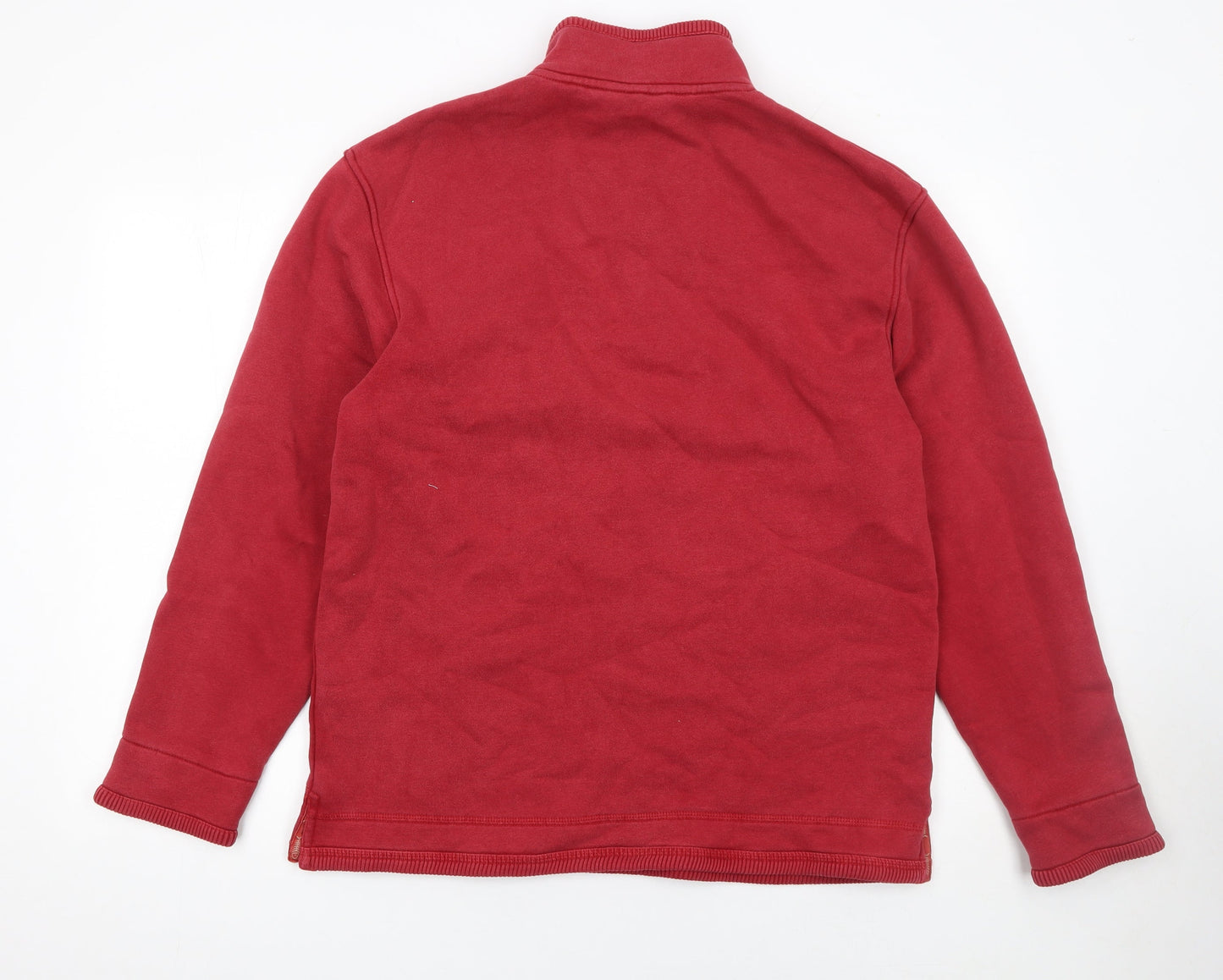 Weird Fish Men's Red 1/4 Zip Fleece Pullover Sweatshirt Size S