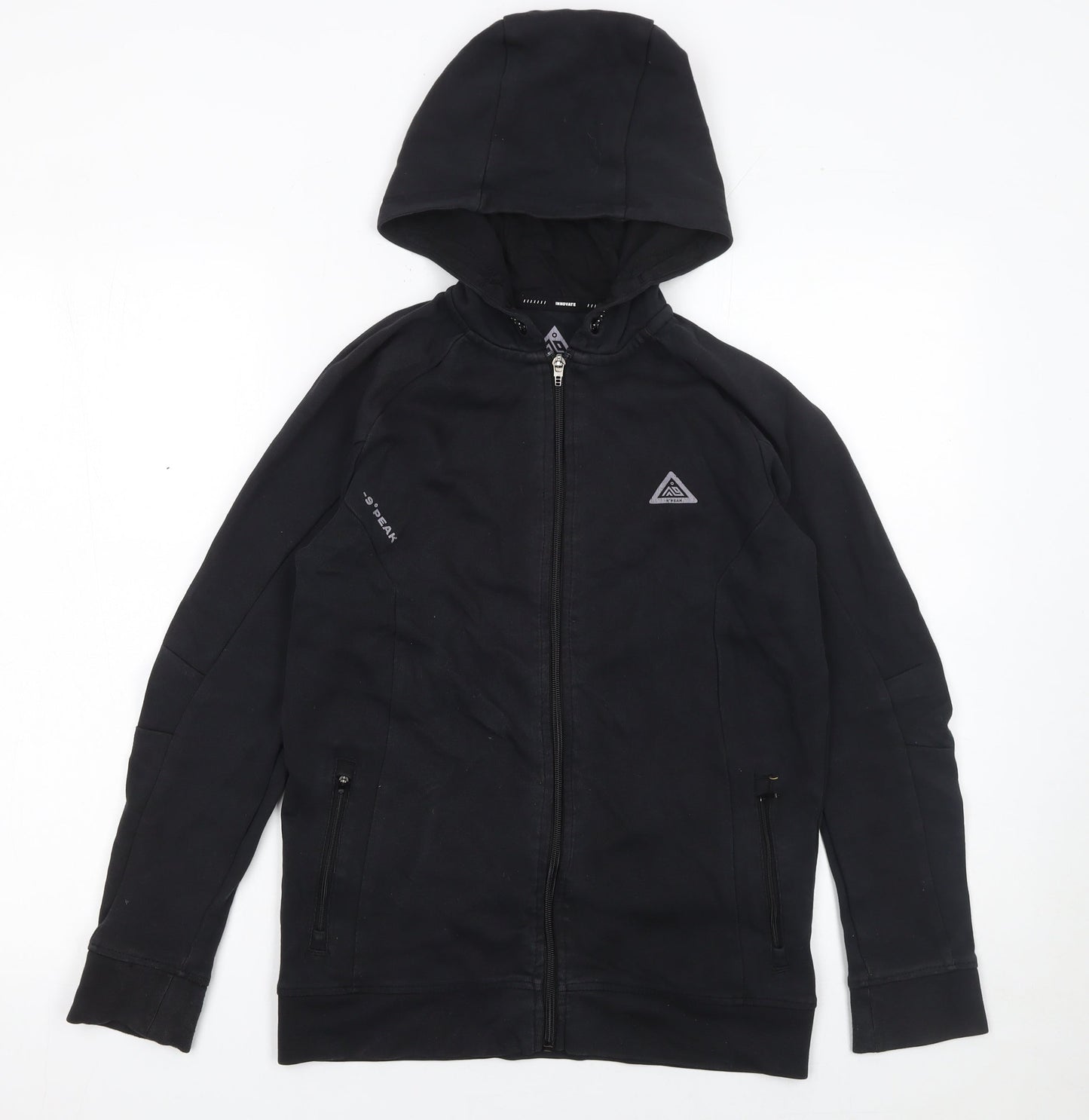 Boys UK Size 12-13 Years -9° PEAK Black Full Zip Hoodie